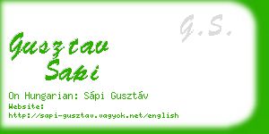 gusztav sapi business card