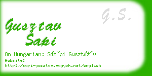 gusztav sapi business card